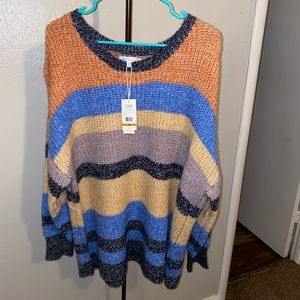 Colorful striped sweater